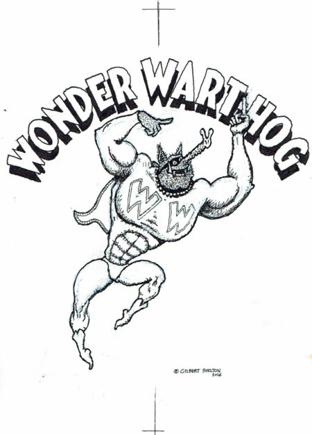 Gilbert SHELTON | Super Phacochère (Wonder Wart-Hog) — Illustration publiée en T-shirt — Page 