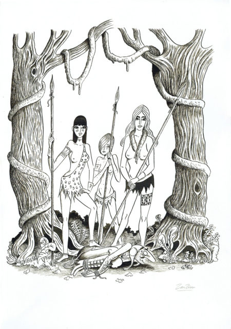   ZANZIM | L’île aux femmes — Illustration "Amazones guerrières" — Page 