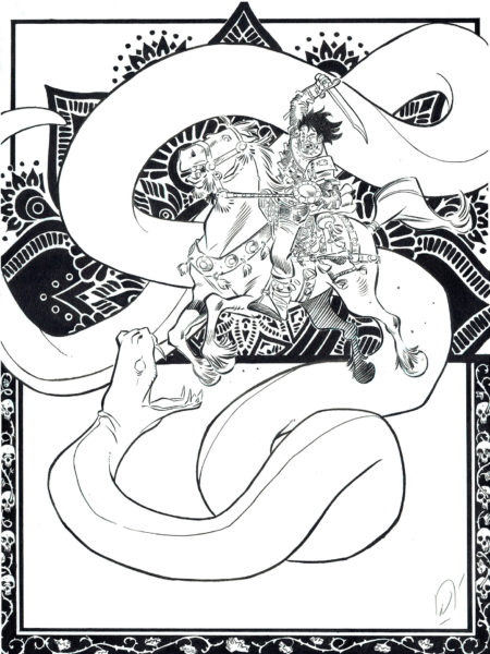 Pierre ALARY | Conan the Cimmerian — Illustration #2 - Conan vs giant snake — Page 