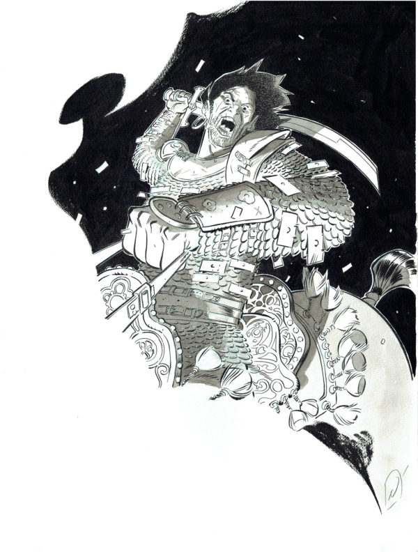 Pierre ALARY | Conan le Cimmérien — Illustration n°3 - Buste de Conan à cheval — Page 